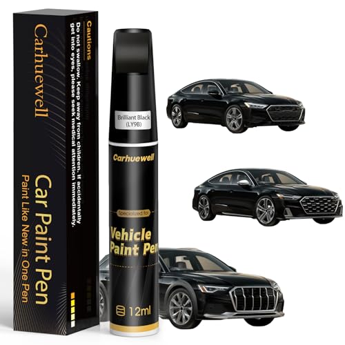 LY9B) Brilliant Black Touch Up Paint Compatible with Audi Car Paint Pen (For Audi / Brilliant Black(LY9B)202 Black for Black(202) compatible with All ModelsBrilliant Black(LY9B) for All Model)