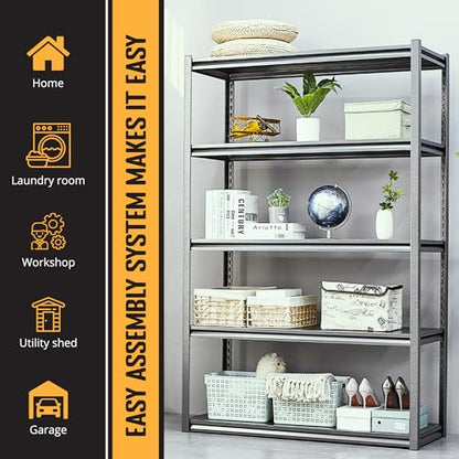 5 Tier Garage Shelf (47" W X 20" D X 72" H 5-Tier)