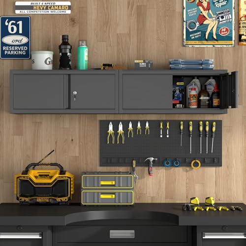 Garage Storage Cabinet (12.8"h Style a / Black)