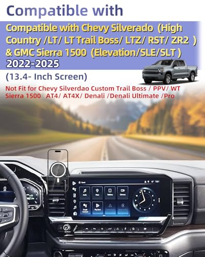 Car Phone Holder for 2022 (Silverado 1500/GMC Sierra 1500 2022-2026 / Magsafe+ Wireless Charger)