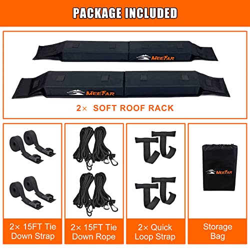 Kayak Car Roof Rack Pad for Kayak Surfboard SUP Canoe Soft Roof Rack Pads (32.5 Inch)