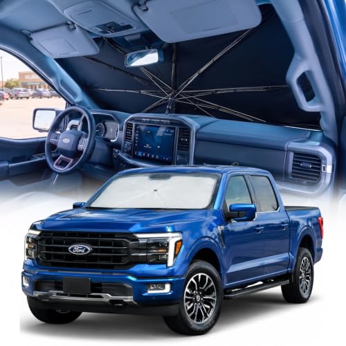 2026 Upgraded] Weektic Truck Windshield Sun Shade for F (For F-150 Silverado Tundra/RAM/Sierra)