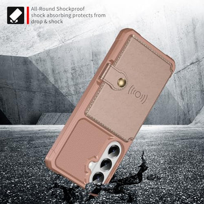 for Samsung Galaxy S26 Card Holder Case (Pink / Galaxy S26)