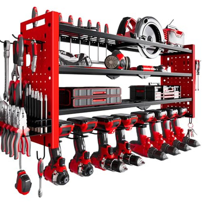 Power Tool Drill Holder Wall Mount (Red)