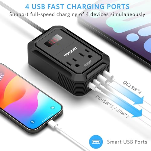 200W Car Power Inverter (Black)