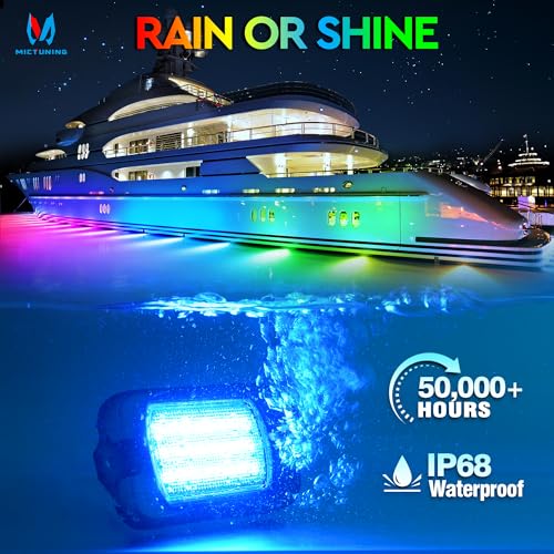 Q1 RGB+IC 12‑Pod Rock Lights for Trucks UTV with 288 Light Chips (rgb+ic 12 pods)