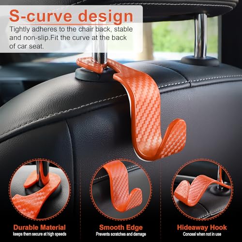 Car Purse Hook (Orange-CF)