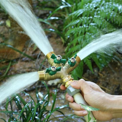 Full Flow 3 Way Garden Hose Splitter (3-Way)