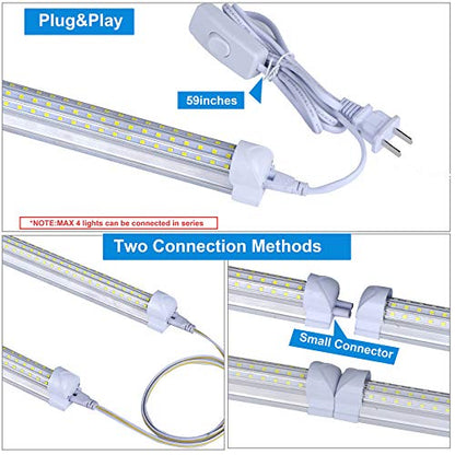 6 Pack LED Shop Light (6pcs 4ft 5000K)