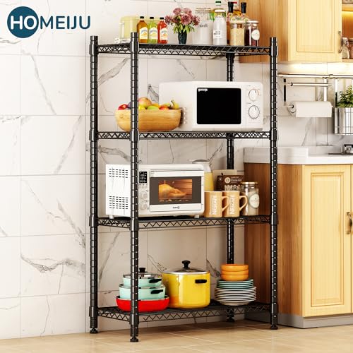 4 Tier Shelving Unit (4-Tier（13.77"D x 35.43"W x 54.33"H）)