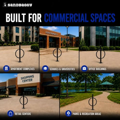 Commercial 2 Bike Rack (Post and Ring - 2 Bike Capacity)