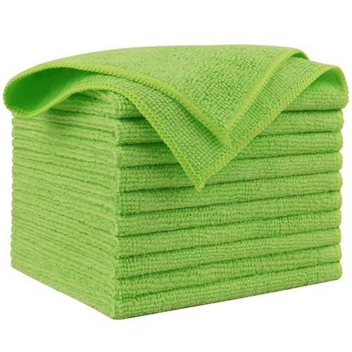 Microfiber Cleaning Cloth (Green / 10PK)
