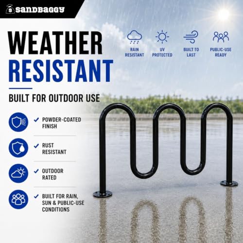 Commercial 7 Bike Rack (5 Loop - 7 Bike Capacity)
