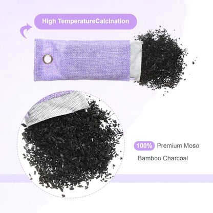 24 Pcs Activated Charcoal Odor Absorber 50g (Purple)