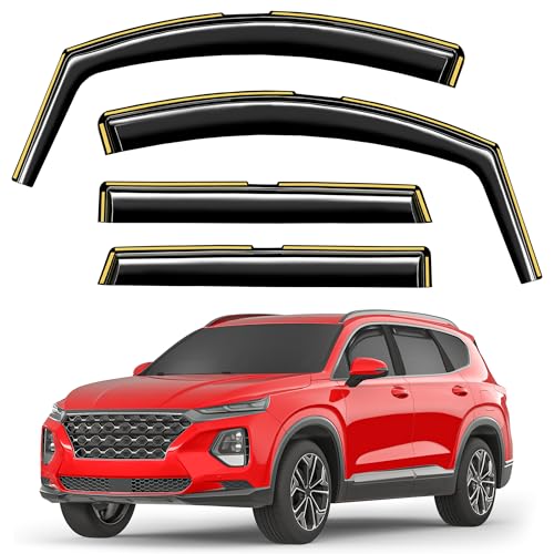 Window Visors Rain Guards for Hyundai Santa Fe 5 Seats 2019 (Fit for 2019-2023 Hyundai Santa Fe(5 seats))