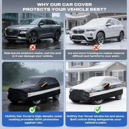 10 Layers SUV Car Cover Custom Fit for Nissan Kicks (Black Gray / Custom Fit for Nissan Kicks)