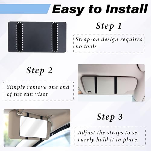 2 PCS Car Sun Visor Mirror (Black)