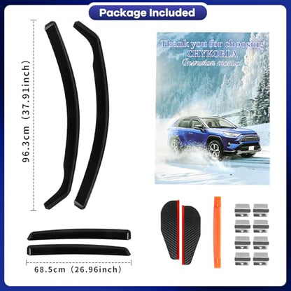 in Channel Rain Guards Fit for Honda Accord 2018 2019 2020 2021 2022 2023 (For 2018-2023 Accord)