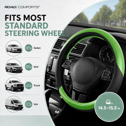 Steering Wheel Cover (Black&Green)