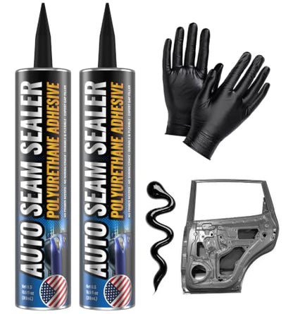 Black] 2 Pack Professional Automotive Seam Sealer (Black)