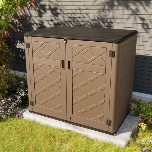 Larger Outdoor Storage Shed Weather Resistance (48 Cu.ft Brown Shed)
