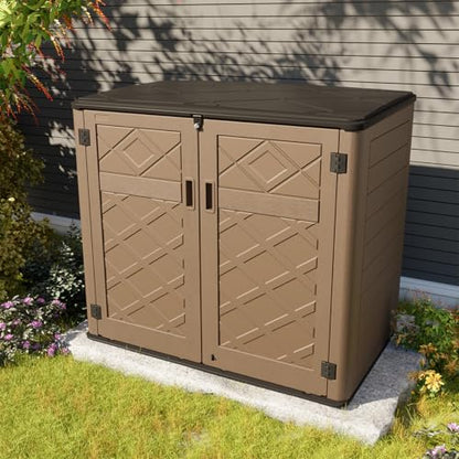 Larger Outdoor Storage Shed Weather Resistance (48 Cu.ft Brown Shed)