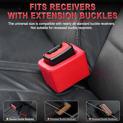 2PCS Seat Belt Buckle Holder (Red)