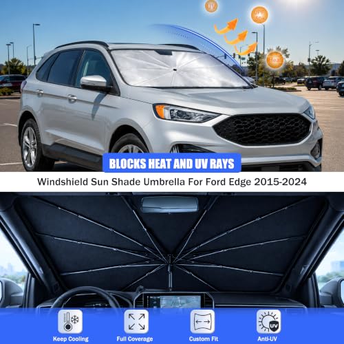 Car Windshield Sun Shade Umbrella for Ford Edge 2015 (For Ford Edge 2015-2024)