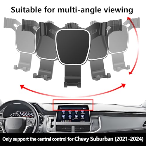 Car Phone Holder Center Console Organizer For Chevy Suburban 2021 2022 2023 2024 (Holder Box For Suburban Tahoe Yukon 2021-2024)