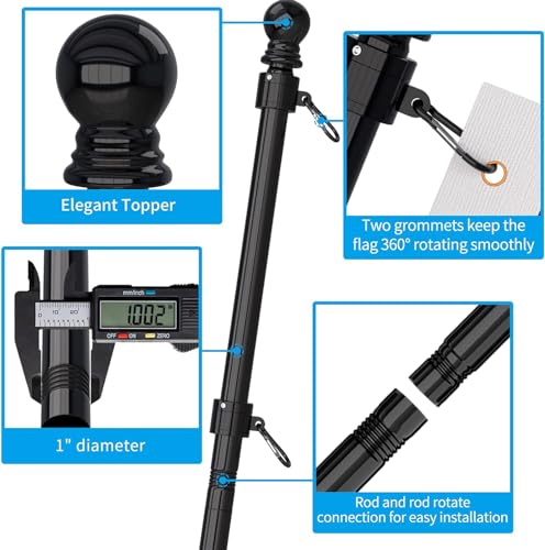 Flag Pole Upgraded Bracket (Black)