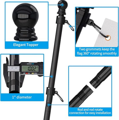 Flag Pole Upgraded Bracket (Black)