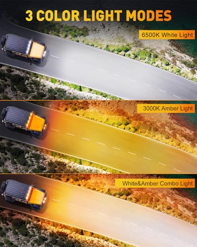 7 Inch LED Light Bar (White&Amber 3 Modes)