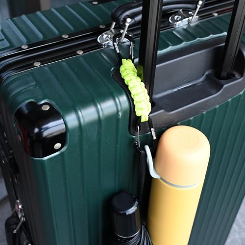Carabiner Keychain Hook with Paracord Strap (1 Pink 1 Green)