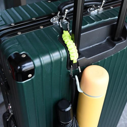 Carabiner Keychain Hook with Paracord Strap (1 Pink 1 Green)