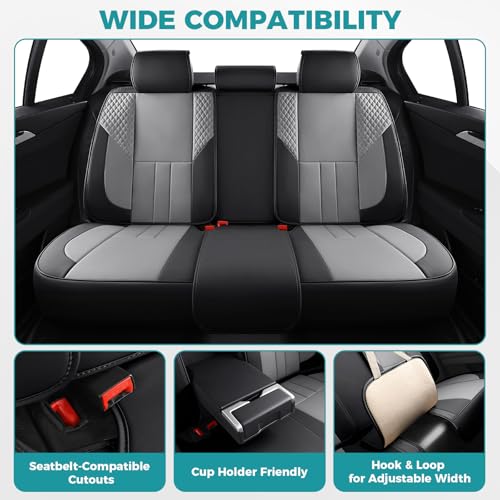 Universal Car Seat Covers for SUVs Sedans Trucks BlackGrey (BlackGrey / Full-Set)