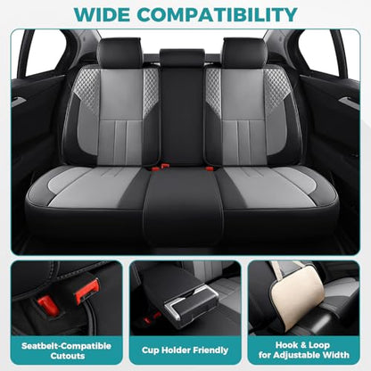 Universal Car Seat Covers for SUVs Sedans Trucks BlackGrey (BlackGrey / Full-Set)