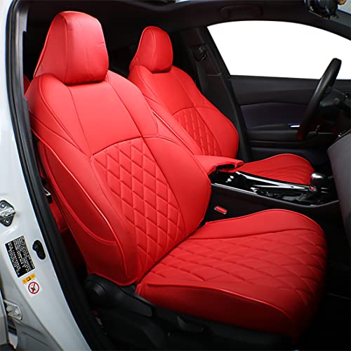 Car Accord LX Seat Covers 2023 (Red / 2023-2026 LX,Solid No Split Rear Backrest)