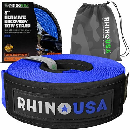 Recovery Tow Strap (Blue / 3in x 30ft)