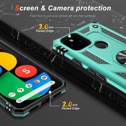 for Google Pixel 5 Case with Screen Protector (Teal / Google Pixel 5)