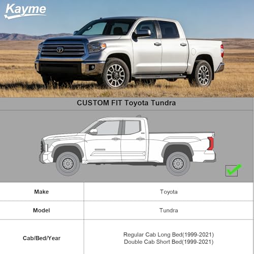 Heavy Duty Truck Cover for Toyota Tundra (7-Tundra(1999-2021) Double Cab SB/Regular Cab LB / PE-Black)