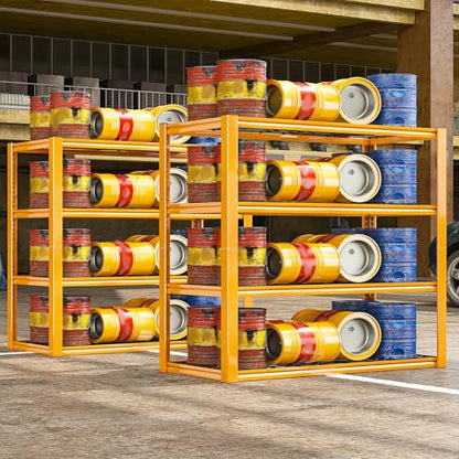 40" W Yellow Garage Shelving with Double (Orange)
