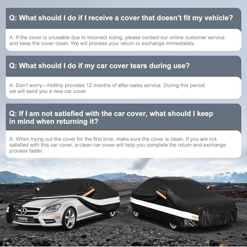10 Layers Sedan Car Cover Custom Fit Mercedes (Black Gray / Custom Fit for Mercedes-Benz CLS)