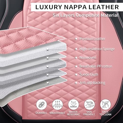Car Seat Covers Full Set (5 PIECE / Pink)