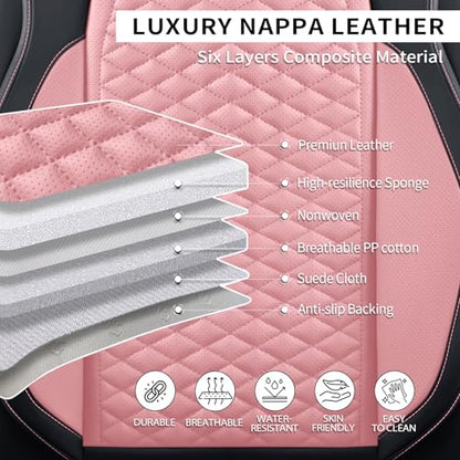 Car Seat Covers Full Set (5 PIECE / Pink)