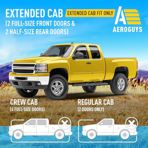 Extra Durable Window Deflectors Tape (For Chevy Silverado 07-13 Extended Cab)