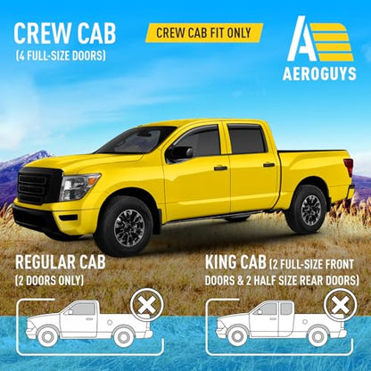 Extra Durable Window Deflectors in (For Nissan Titan 17-24)