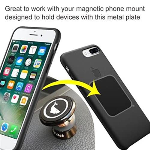 Replacement Metal Plates Set for Magnetic Car Phone Holder (Rectangular / 4 Pack)
