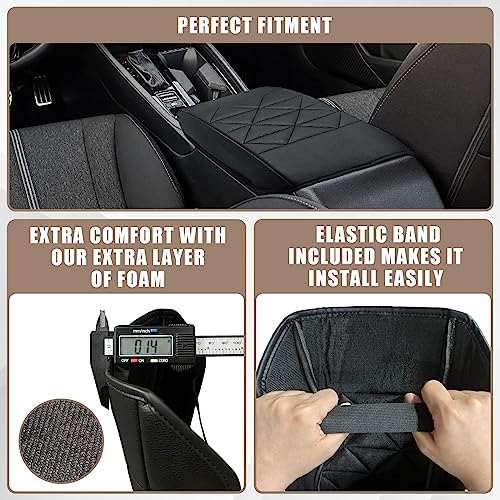 Armrest Cover for Honda Accord 2023 (23) 22-26 |Accord| V2 Black, Regular)