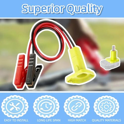 2FT Portable Jumper Starter Cable Adapter Compatible with Ryobi 18V Battery