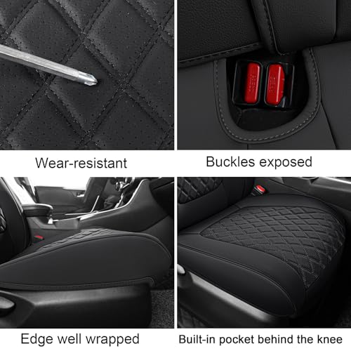Rav4 Seat Covers Full Set for 2019 (Black / 2019-2025 RAV4 Hybrid(Non XSE&2022-2025 SE Hybrid))